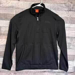 Merrell 1/4 Zip Fleece Pullover Hiking Shirt Mens Medium Black Outdoors